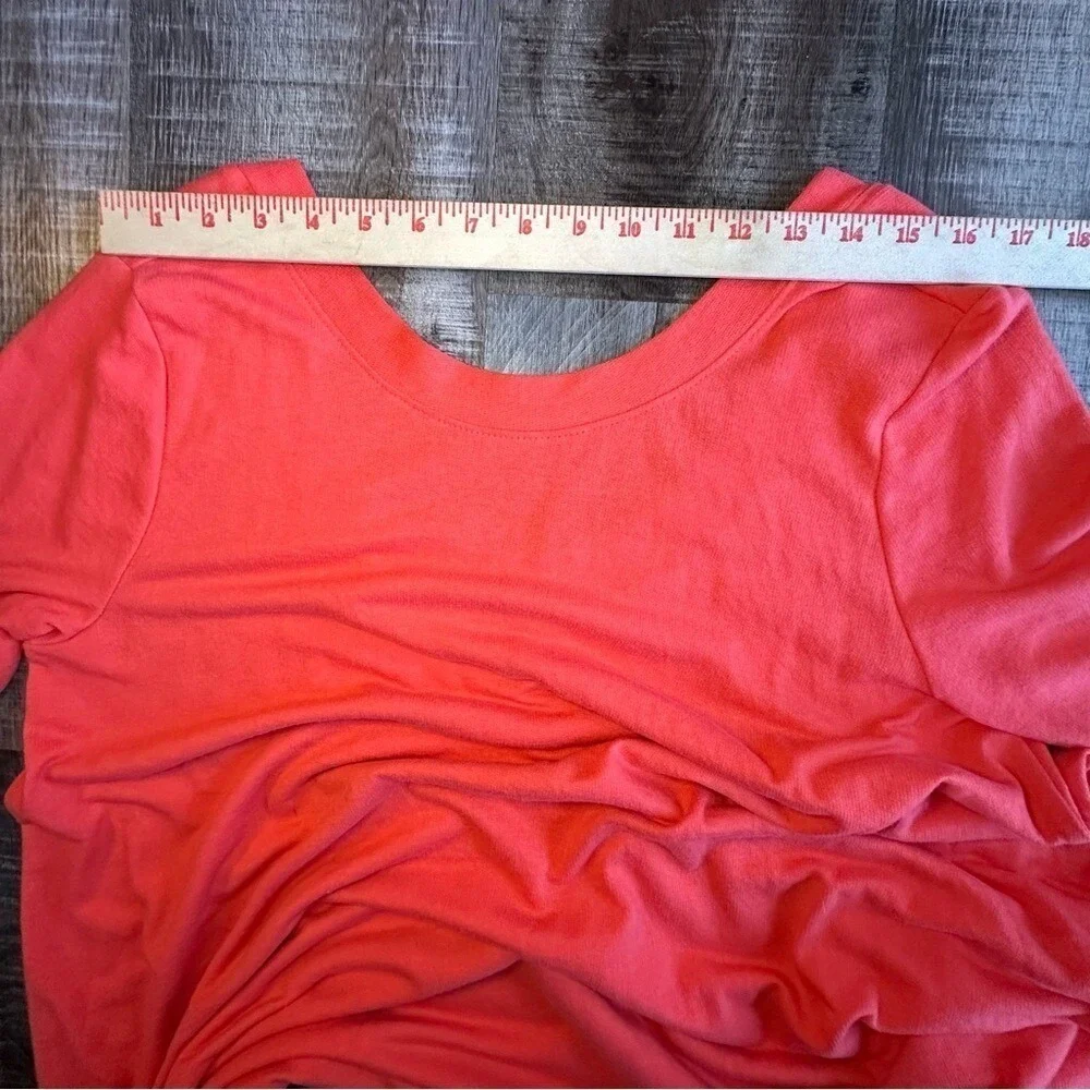 Free People Beach Top Size M/L Poppy Beatnik Coral Scoop‎ Back Tunic Swing Dress